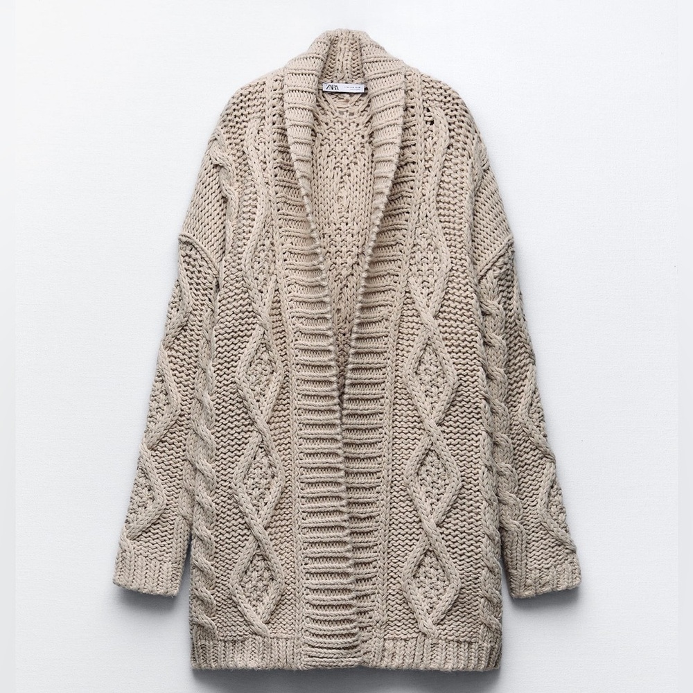 Zara Cable Knit Coat